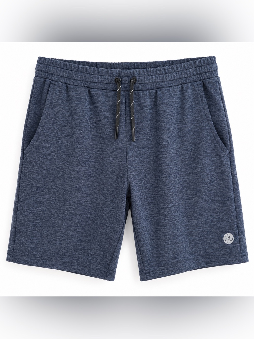 Zella Boys L Heather Navy Blue 7” Athletic Shorts Drawstring Performance